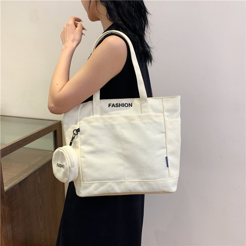 Bolsa de gran capacidad para mujeres 2026 nuevo estilo coreano in-modes simple bolso de clase bolso de hombro para estudiantes universitarios