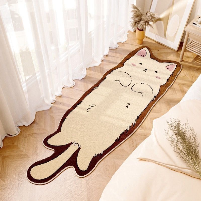 Cute Cat Imitation Cashmere Bedside Blanket Ins Style Bedroom Carpet Living Room Sofa Blanket Plush Blanket Coffee Table Blanket