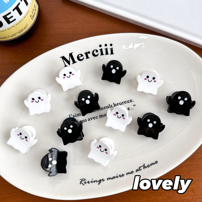 Funny Personality Ghost Mini Grab Cute Student Broken Hair Small Clip Headwear for Friends Holiday Atmosphere Personality