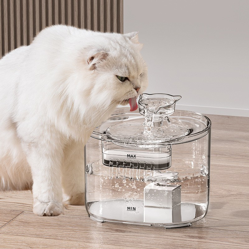 Dispensador de agua inteligente transfronterizo para mascotas con circulación automática y sensor, dispensador de agua a temperatura constante para gatos y perros, directo del fabricante.