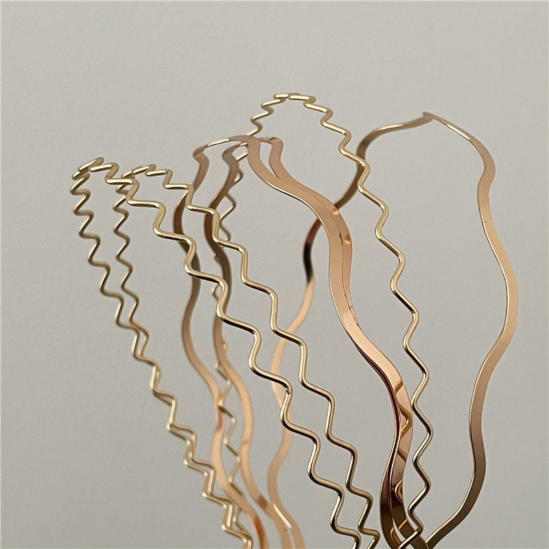 Metal Material Simple Style U Shape Metal Hair Band