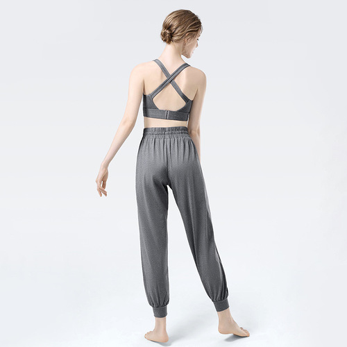 High-intensity sports bra for women, shock-proof large breast push-up yoga vest, all-in-one running fitness bra for outer wear