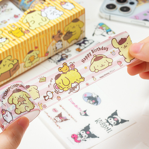 Spiritual pet baby series handbook and paper tape gift box set Sanrio cartoon decoration diary material stationery stickers