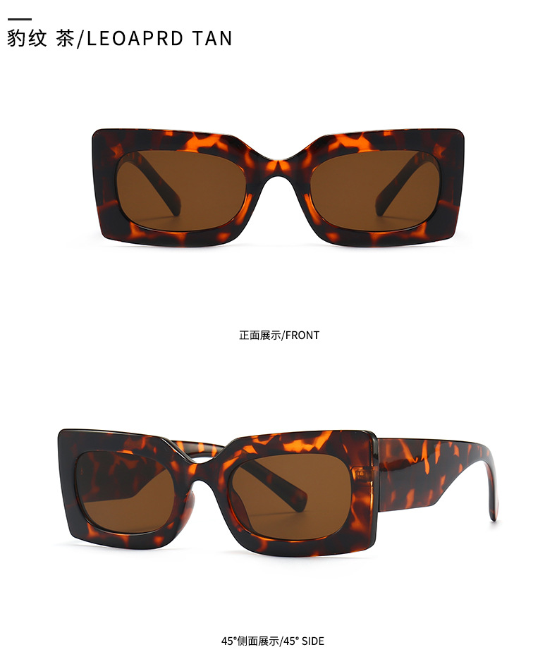Cross-border Square Jelly Color Modern Fashion Fashion Catwalk Sunglasses display picture 7