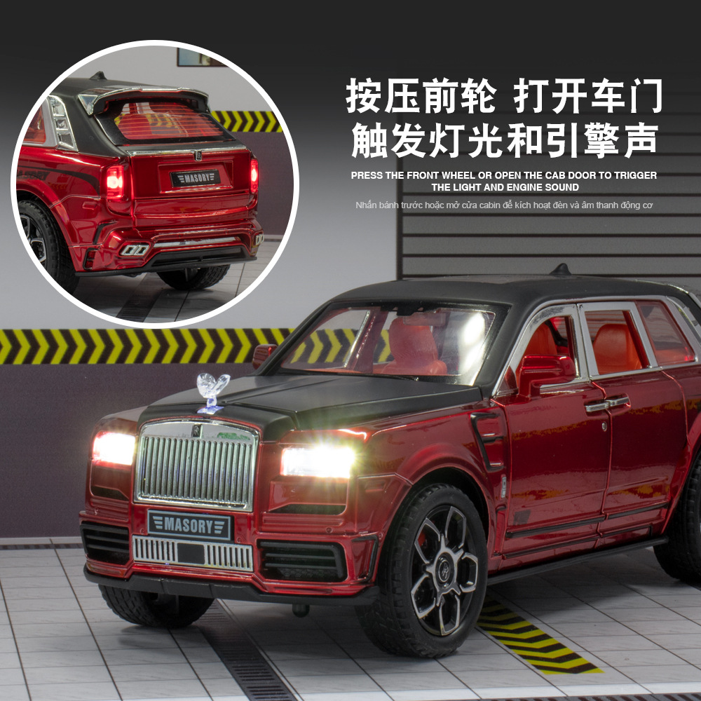 (窓の開けた箱) シミュレーション1:24ラウス庫里南マイサリ合金の自動車模型は生放送で商品を持っています。