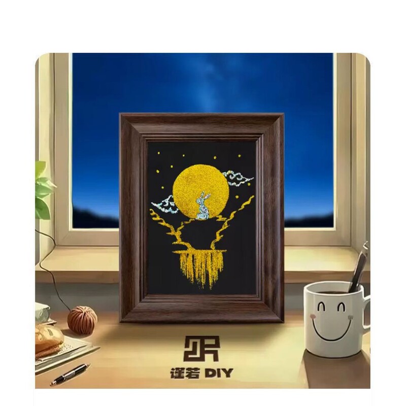 非遗蝴蝶diy螺钿画材料包手工暖场中国风节日团建相框装饰画礼物|undefined