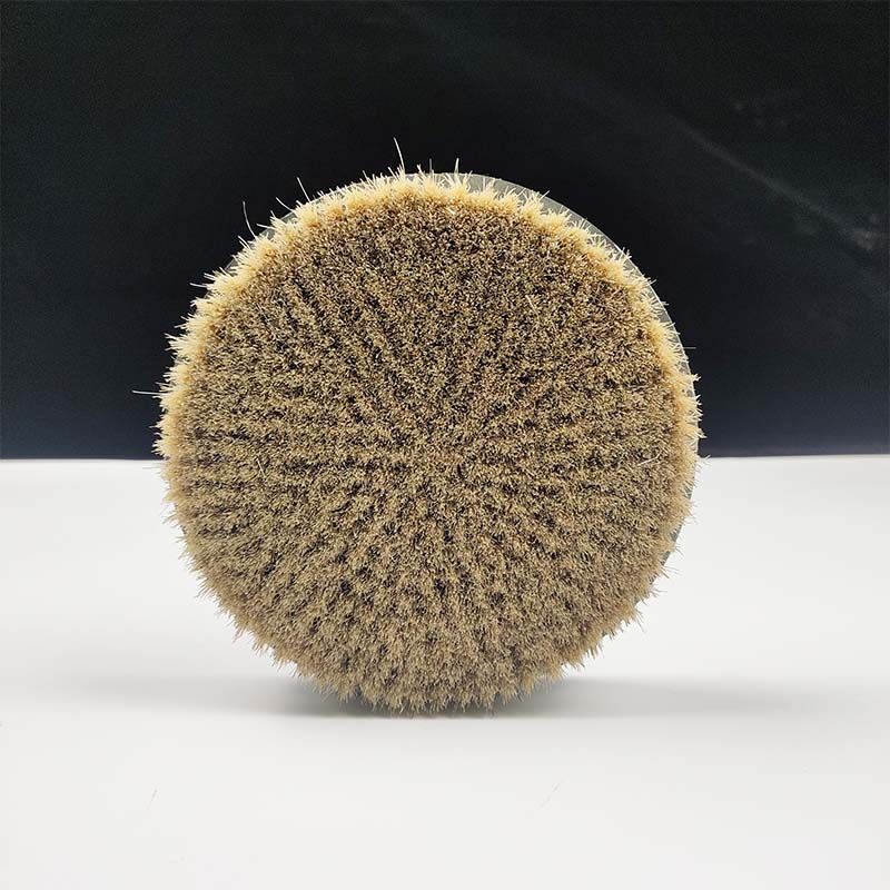 批发工业圆盘刷PVC猪鬃小毛刷抛光机圆形文玩核桃软毛清洁猪鬃E18