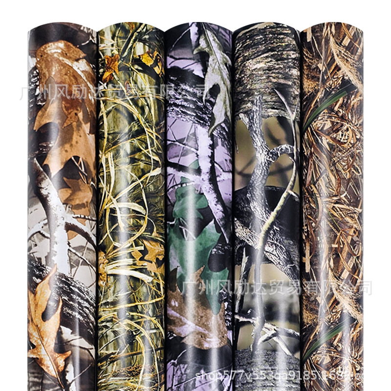 Cross-Border Popular Camouflage Grassland Car Body Color-Changing Film Electric Motorcycle Mountain Bike Color-Changing Decals Stickers
