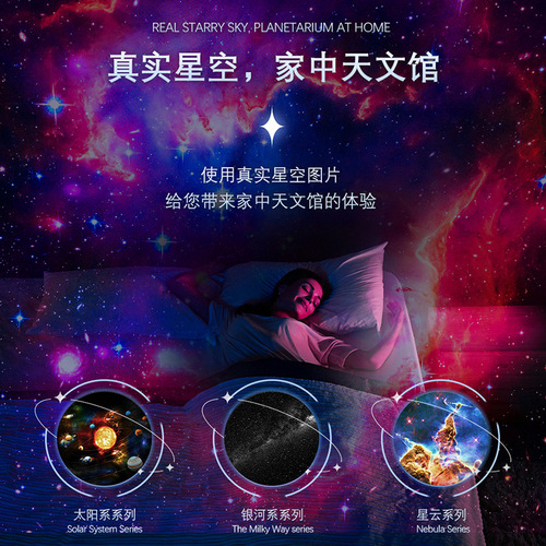 Cross-border New Globe Galaxy Projector Lamp HD Starry Bedroom Starry Sky Lamp Ambient Light Night Light