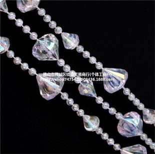 Wedding Pearl Chain imitation Crystal Aklizer Flying Board Connection Pearl Wedding Scene Scenery Crystal Tree Decoration String Steel Factory