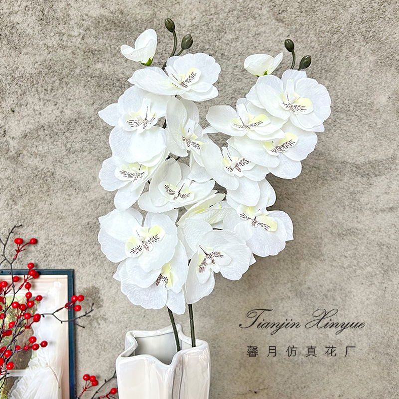 Simulated Phalaenopsis Wedding Scene Layout Floral Design Decoration Fake Flowers Hotel Flower Arrangement Window Ornaments Artificial Flowers