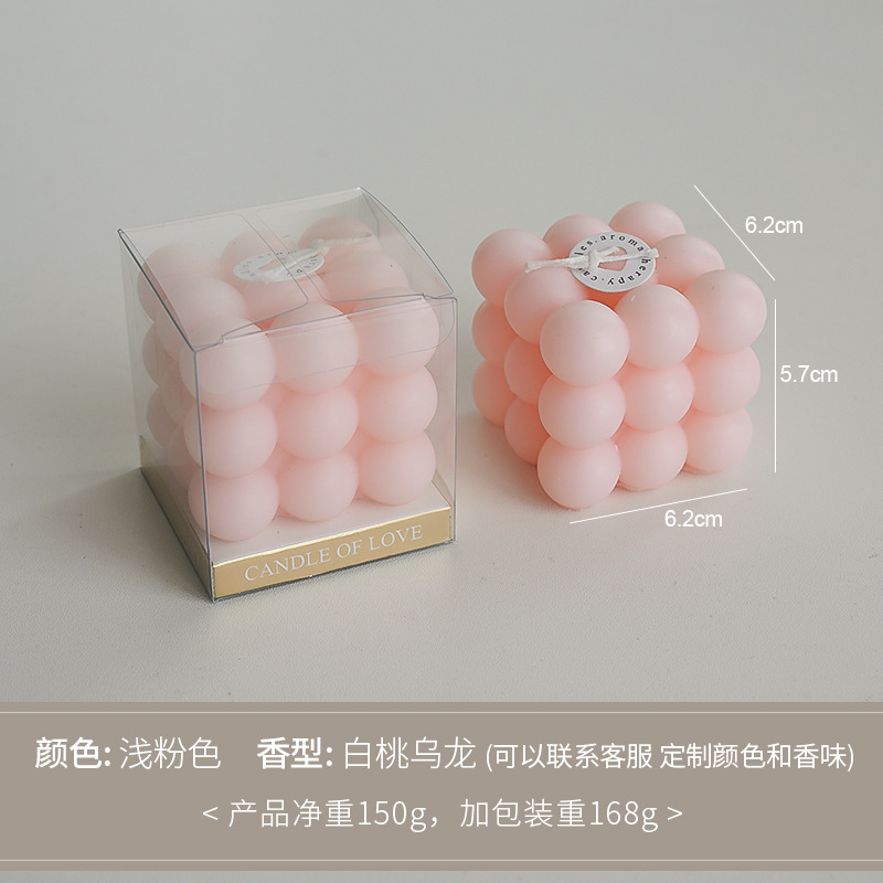 Cubo de Rubik Vela Regalos de mano Ambiente creativo transfronterizo Adornos hechos a mano Regalos de cumpleaños Personalización de velas aromáticas