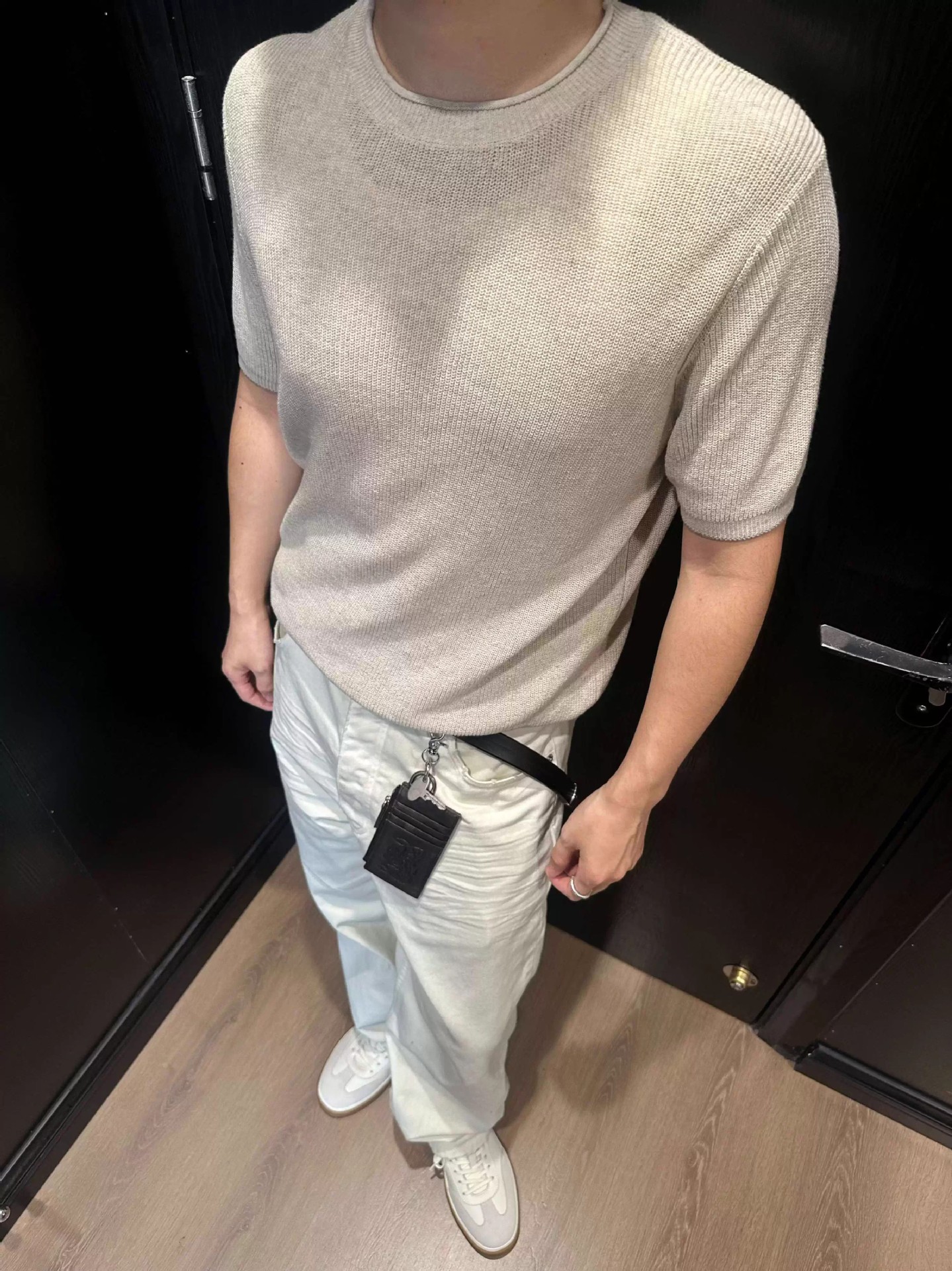 Herren T-shirt Mit Blumenmuster Aus Leinen Und Baumwolle Sommer_voghion.com