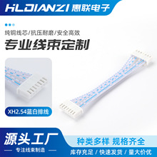 XH2.54蓝白排线端子线单头双头插头线蓝白排线13P14P15P16P20P