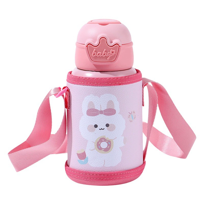 Детский термос с изоляцией, кружка с изображением оленя, кружка со звездой и трубочкой, умная кружка из нержавеющей стали с двойной крышкой,  возможность персонализации и портативность.