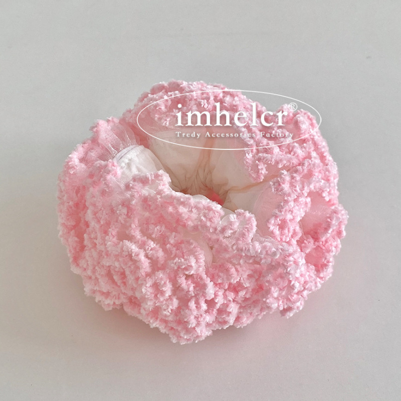 インスイートクリームレーススノーフレーク刺繍アジサイソーセージサークルニッチ優しいガーリーボールヘアロープ新しいスタイル|undefined