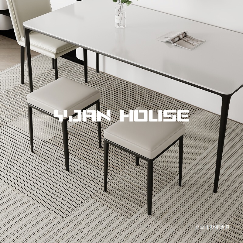 Stackable Square Stools for Home Use, Light Luxury Style, High-End Dining Stools, Spare Chairs, Soft Cushioned Small Stools, Shoe-Changing Stools Stackable Square Stools for Home Use, Light Luxury Style, High-End Dining Stools, Spare Chairs, Soft Cushioned Small Stools, Shoe-Changing Stools