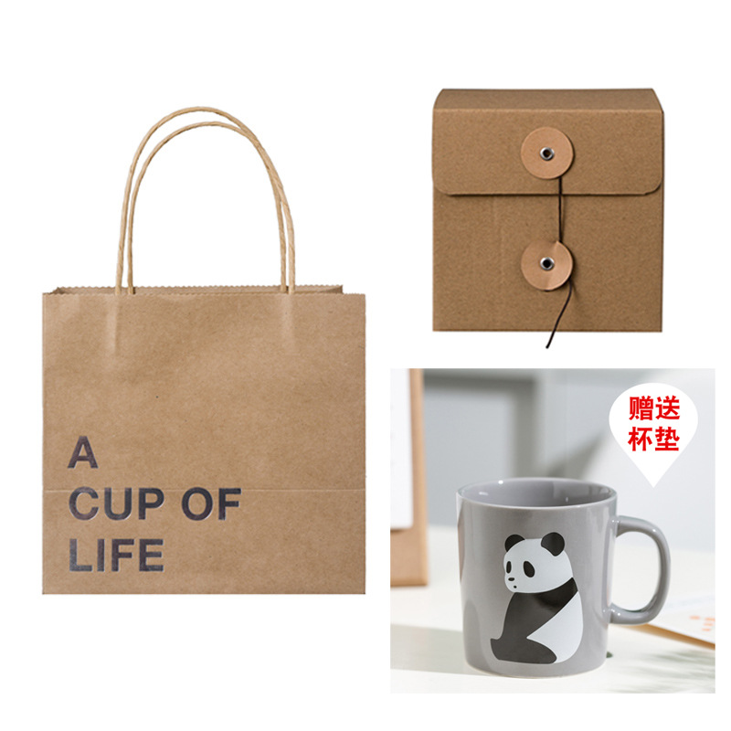 Taza de cerámica de dibujos animados original Taza de un bocado Taza de agua ecológica Taza de animal lindo Taza de desayuno con LOGO impreso