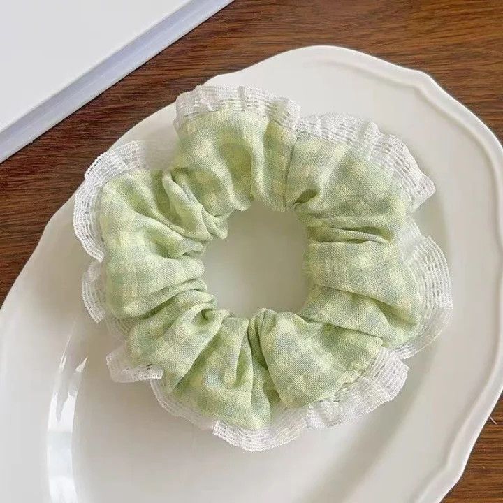 Anillo para el cabello de intestino grueso de gran tamaño coreano, bufanda cuadrada de alta calidad femenina, cuerda para el cabello, banda elástica y duradera, flor de viento perezosa