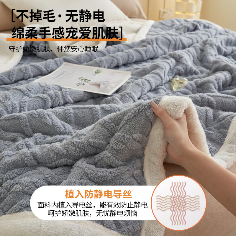 Transfronterizo espeso cordero mantas de cachemira oficina siesta invierno mantas de lana de coral aire acondicionado sofá sopa s