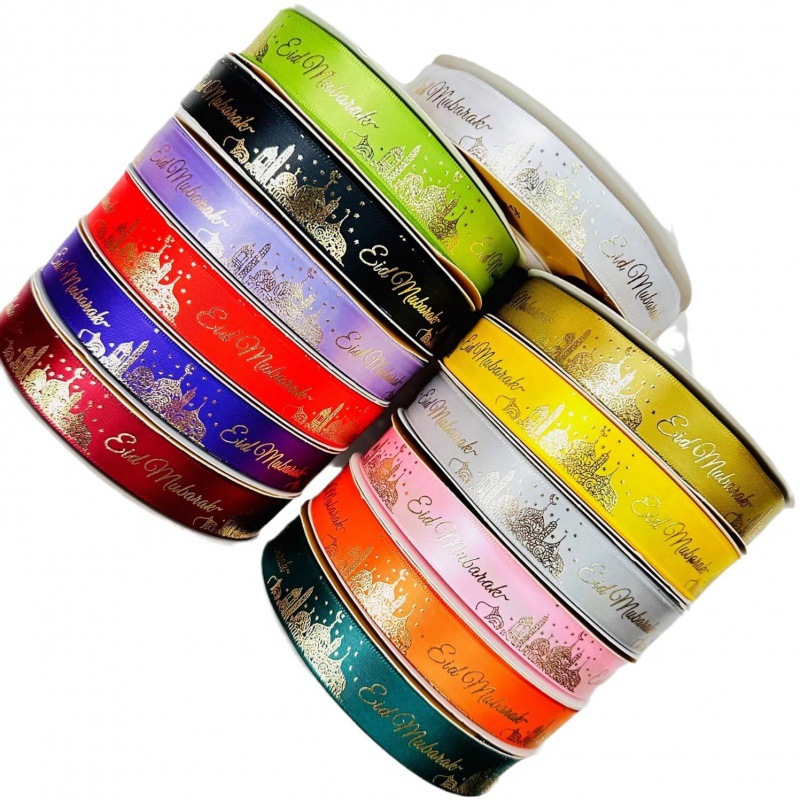 Ventas transfronterizas de castillo de fijación en caliente con decoración de vacaciones arco diy2cm de ancho fábrica de cinta directa