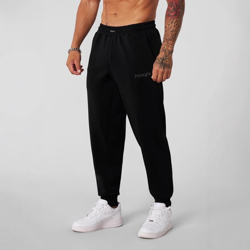YOUNGLA American-style trendy men's jogger pants for sports, fitness, training, casual wear, slim fit, cuffed long pants YOUNGLA American-style trendy men's jogger pants for sports, fitness, training, casual wear, slim fit, cuffed long pants