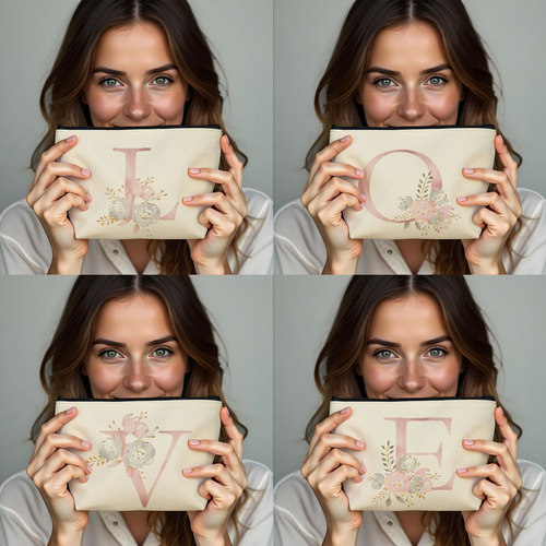 Zippered storage bag BOHO style linen bag student pen bag women multi-functional makeup bag