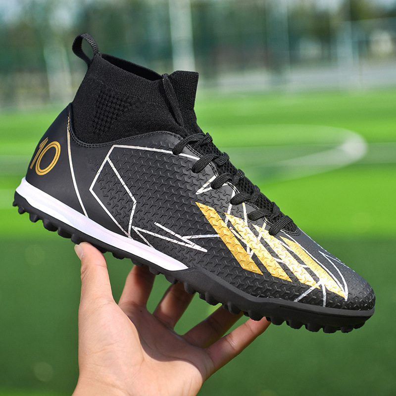New Soccer Shoes for Men and Women Adult High-top Spikes AG Teenagers Broken Nails TF Professional Football Training Shoes