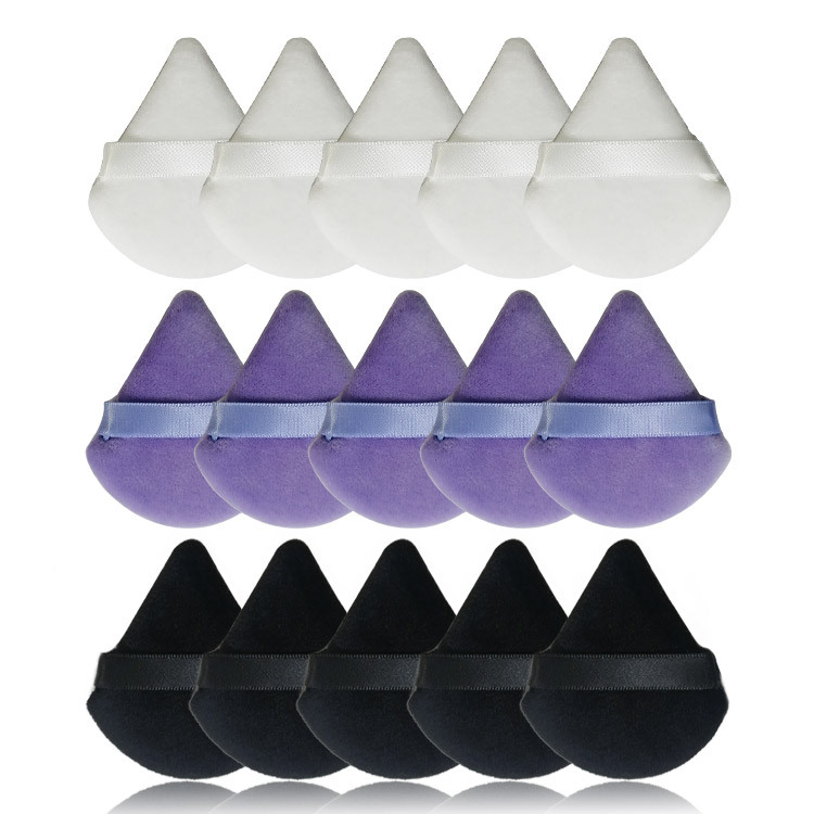 Factory Customized Logo Color Triangular Powder Puff Beauty Tool Wet and Dry Loose Powder Puff Dry Powder Puff Triangle