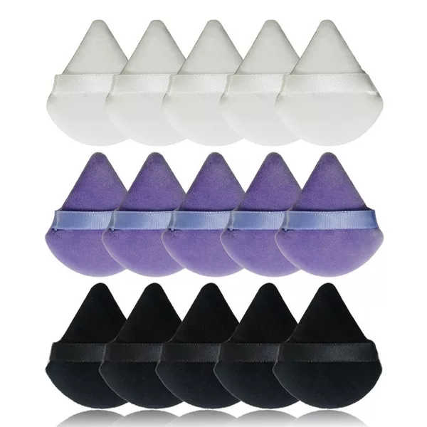 Factory Customized Logo Color Triangular Powder Puff Beauty Tool Wet and Dry Loose Powder Puff Dry Powder Puff Triangle
