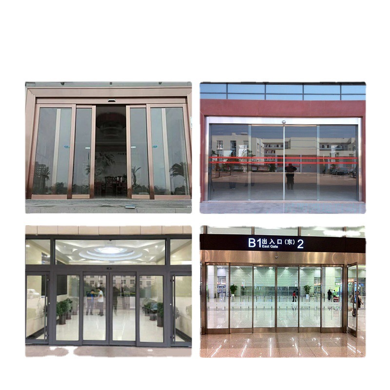 full set aluminium alloy Profiles Door sensors to work in an office Access control automatic Mono translation Door sensors Electric Glass door wholesale