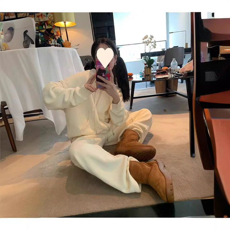 [in stock] MS Basque girl sports suit comfortable Joker casual pants sweater new coat women