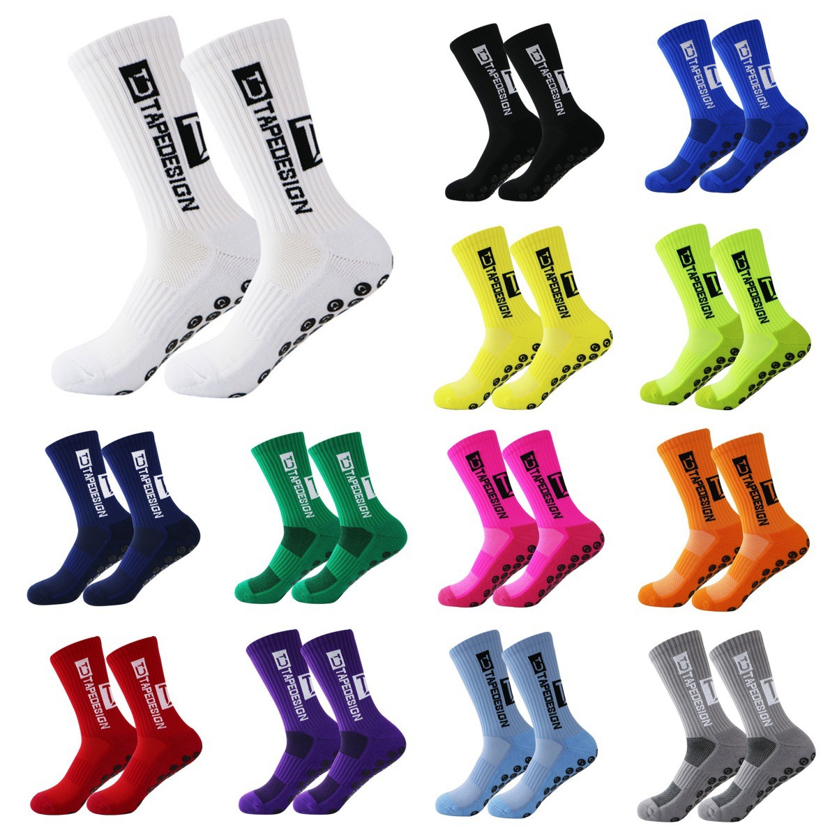 Temu Cross-Border Best-Selling Tc Professional Thickened Towel-Bottom Sweat-Absorbing Anti-Odor Anti-Slip Football Sports Socks