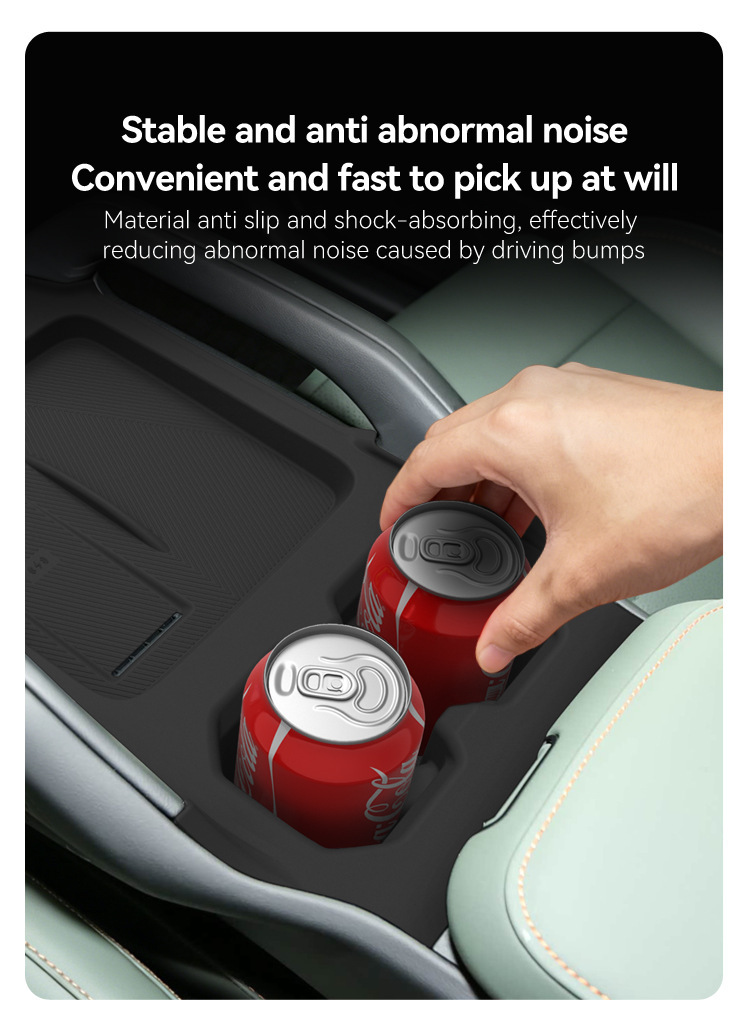 Suitable for 24-26 models of Jaecoo J6 EV, wireless charging integrated water cup cover ICAR03 silicone protective anti-slip mat