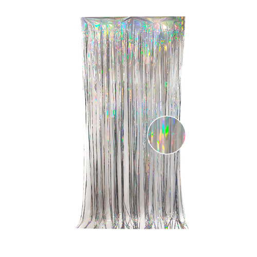 Rain Silk Curtain 1*2 Meter Light Column Laser Rain Silk Stage Background Layout Christmas Halloween Party Cross-border Decoration