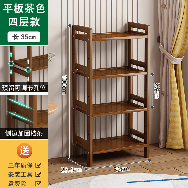 Estantes de almacenamiento de madera de bambú estantería de comestibles simple multicapa estantería de hortales estantería de sala de estar doméstica