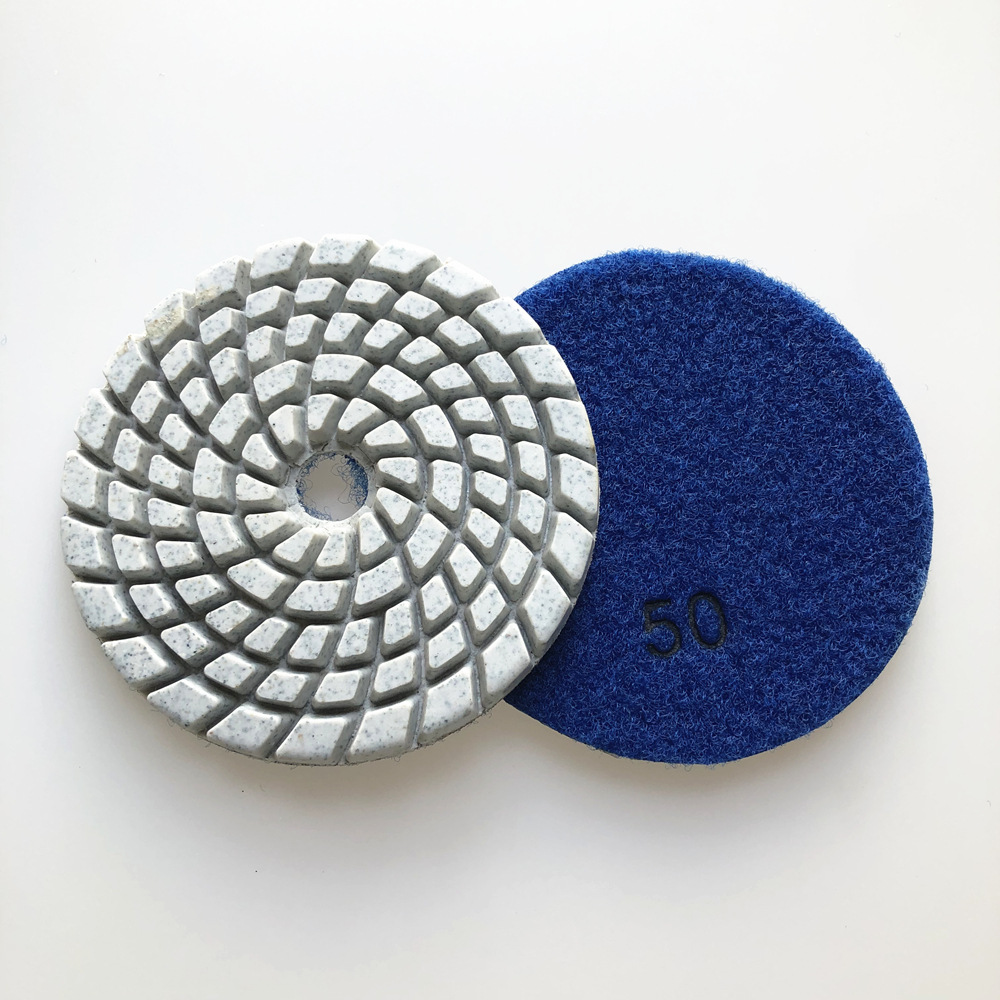 4寸金刚石水磨片翻新片石材专用软磨片酒店地面抛光打磨片亮象