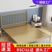 现代简约铁架床加固1.8m米双人床北欧风铁艺床折叠铁床1m单人床