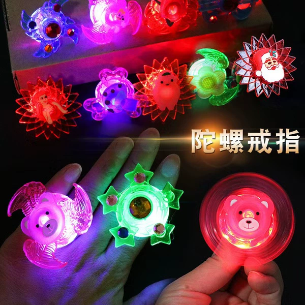 Christmas light-up spinning gyroscope ring