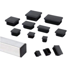 2/4/10Pcs Black Rectangle Plastic Pipe Plug 10x20mm-60x100mm