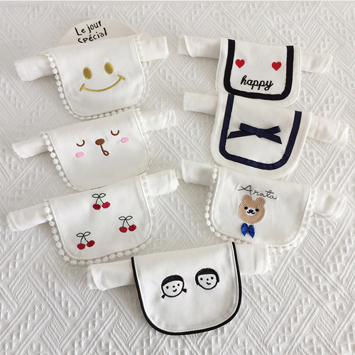 ins Korean version new baby cotton sweat-absorbent towel baby pad sling four-layer gauze breathable soft trendy sweat towel