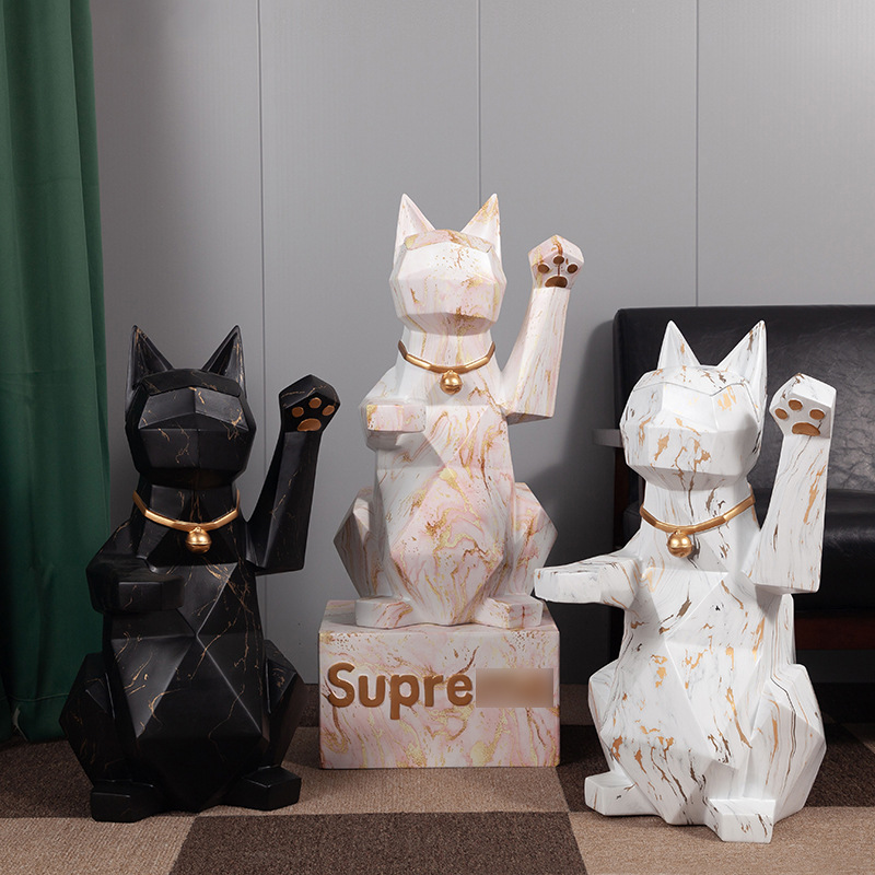 Living Room Decoration Large Floor Lucky Cat Creative Sofa Home Soft Decoration Light Luxury Opening Gift Move to New Home