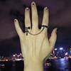 Ring hip-hop style, chain suitable for men and women, punk style, on index finger