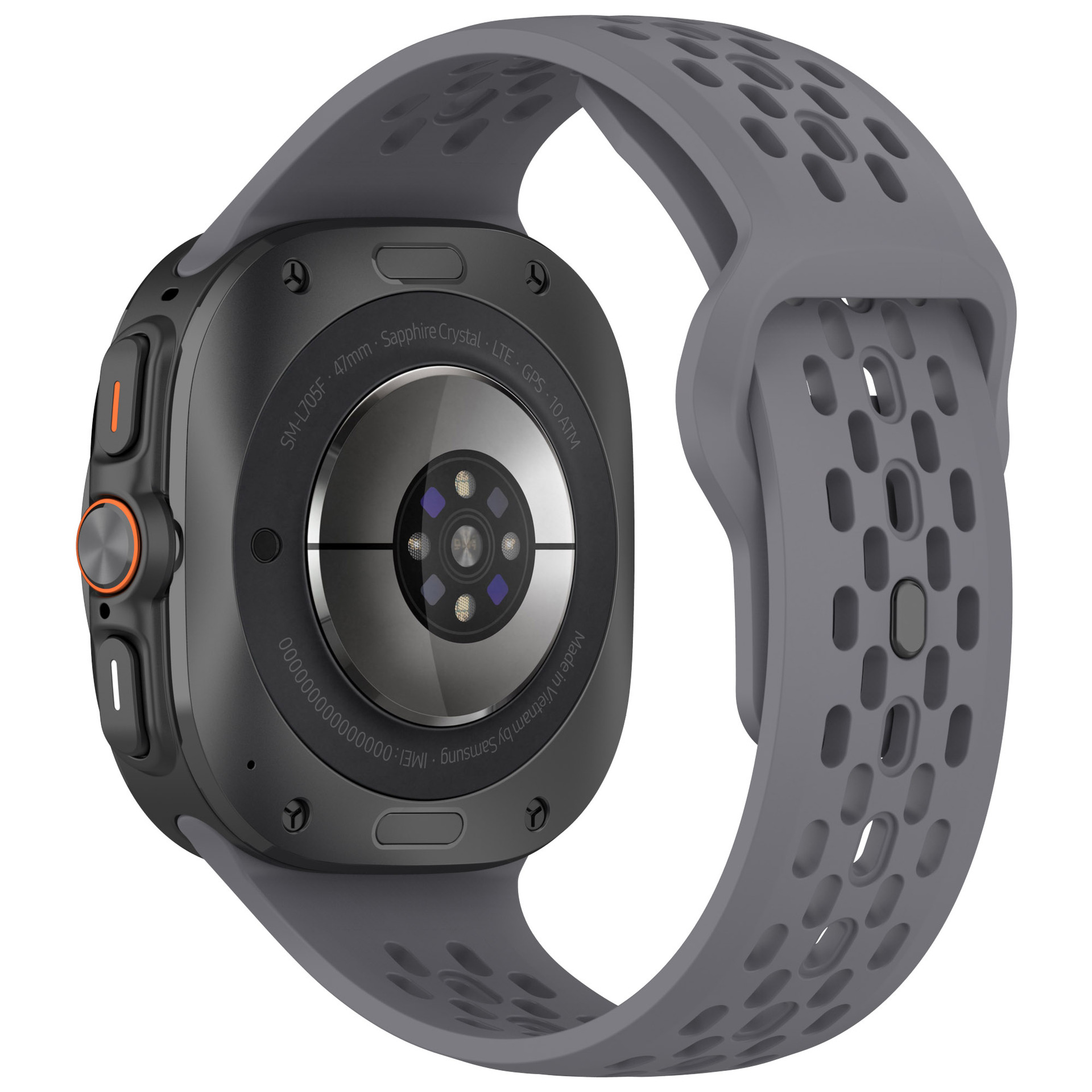 Suitable for the 47mm perforated sports breathable silicone replaceable watch strap of Samsung Galaxy watch7 ultra undefined