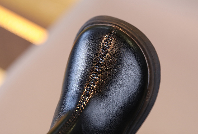 Botas martin infantis estilo britânico em couro macio_voghion.com