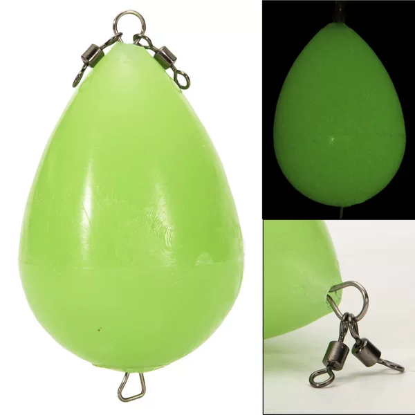Night Fishing Pp Solid Luminous Fishing Float Egg-Shaped Floating Long-Distance Casting Power Ball Floating Casting Aid Fish Float Wholesale