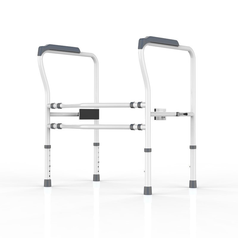 Inodoro de barandilla estante de inodoro de ancianos asistido marco de inodoro de baños de mujeres embarazadas con discapacidad inodoro de barandilla sin agujeros