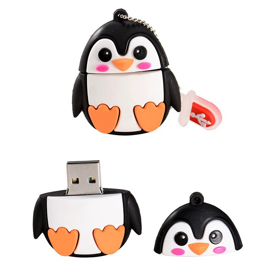 Мультяшная симпатичная силиконовая USB-флешка, 64 ГБ, креативный подарок