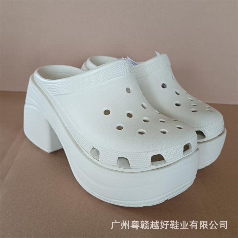 2026 Summer New Mermaid-Style Clogs for Women, 5cm Height Increase, Outdoor Thick-Soled Sandals, Fashionable, Lightweight, Non-Slip