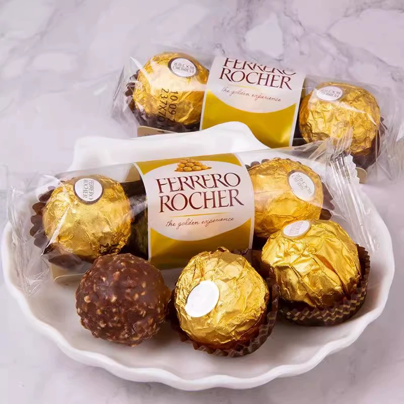 Шоколадный подарочный набор (Ferrero Rocher) T2/T3, 48–96 фундуковых капсул, свадебный подарок